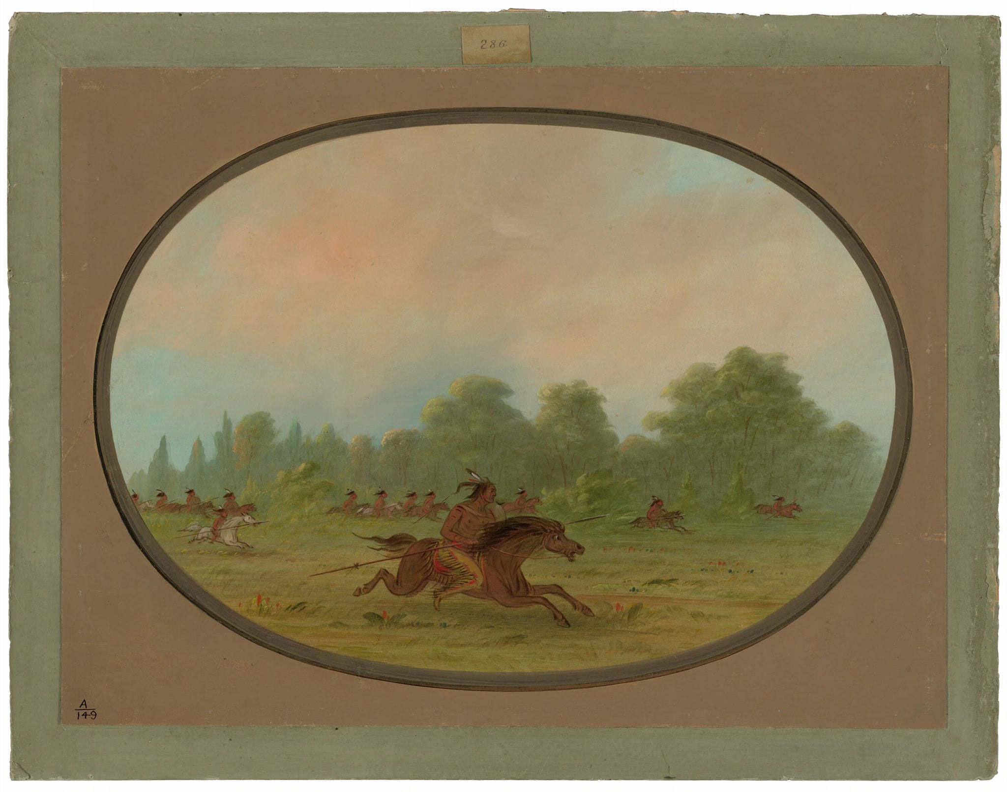 Défilé d'une fête de guerre Camanchee - George Catlin