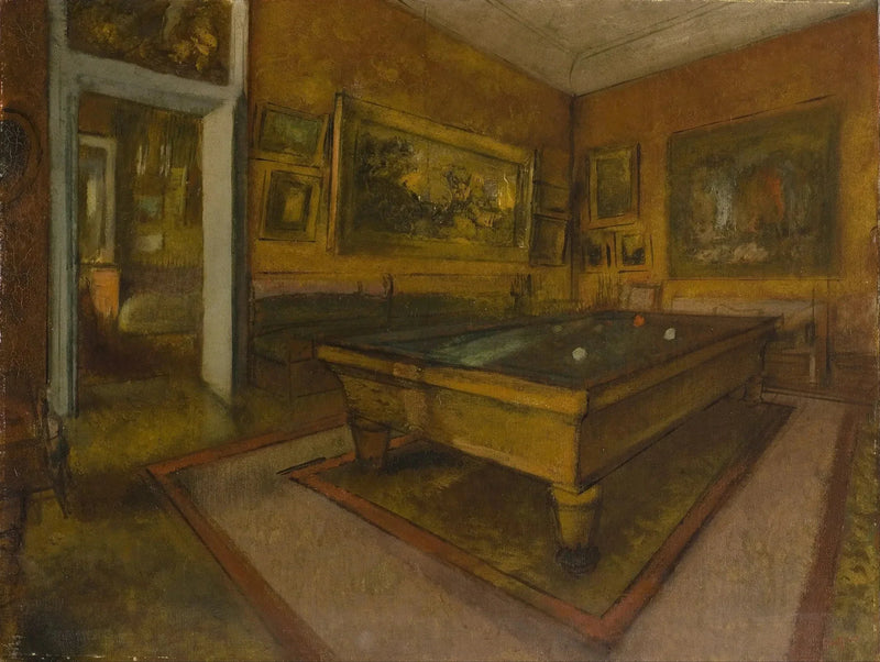 Billardzimmer in Ménil-Hubert - Edgar Degas