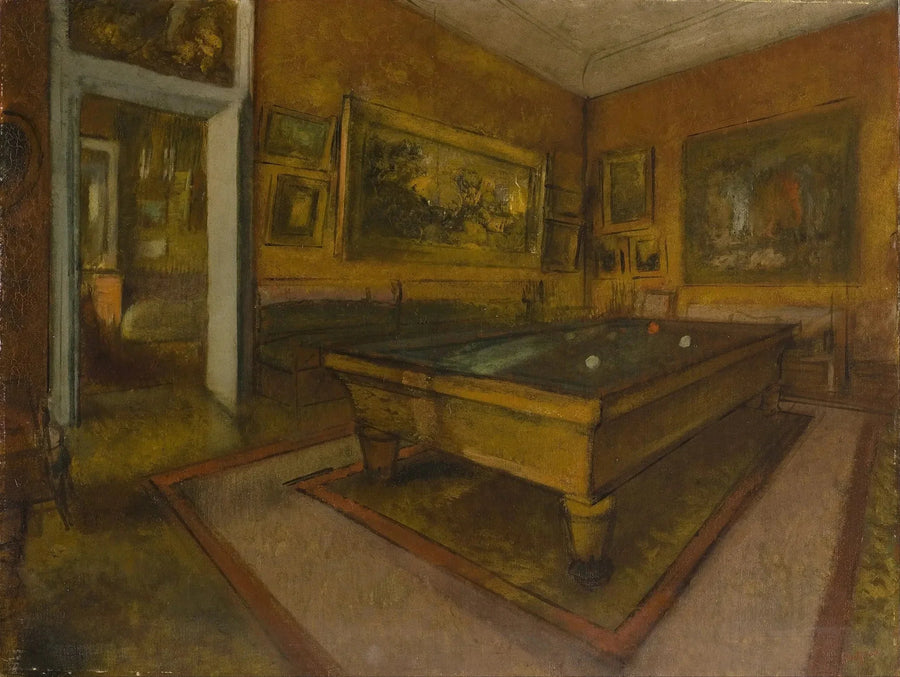 Billardzimmer in Ménil-Hubert - Edgar Degas
