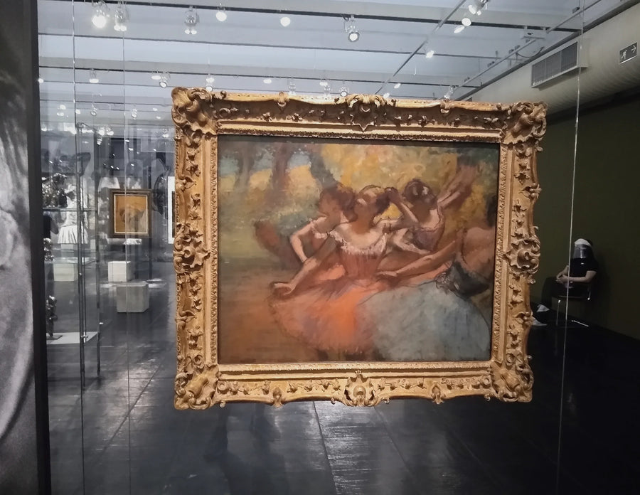 Vier Ballerinen auf der Bühne - Edgar Degas