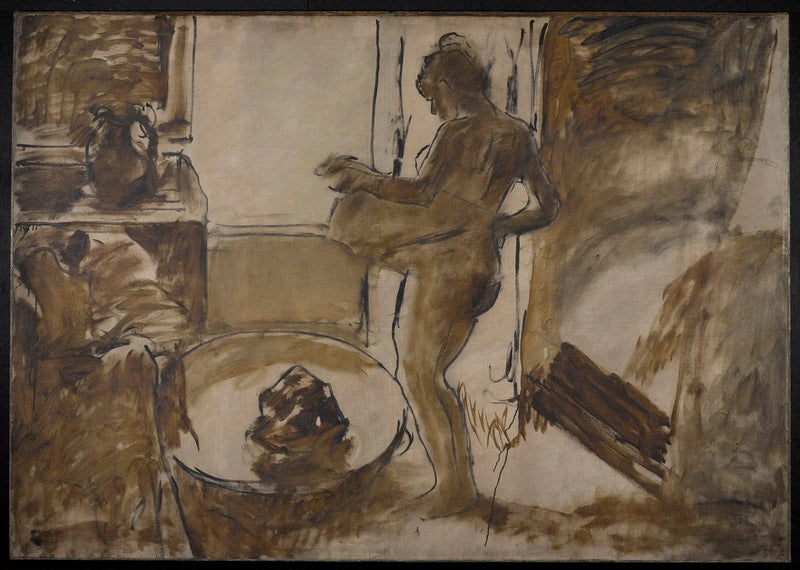 Frau im Bad - Edgar Degas