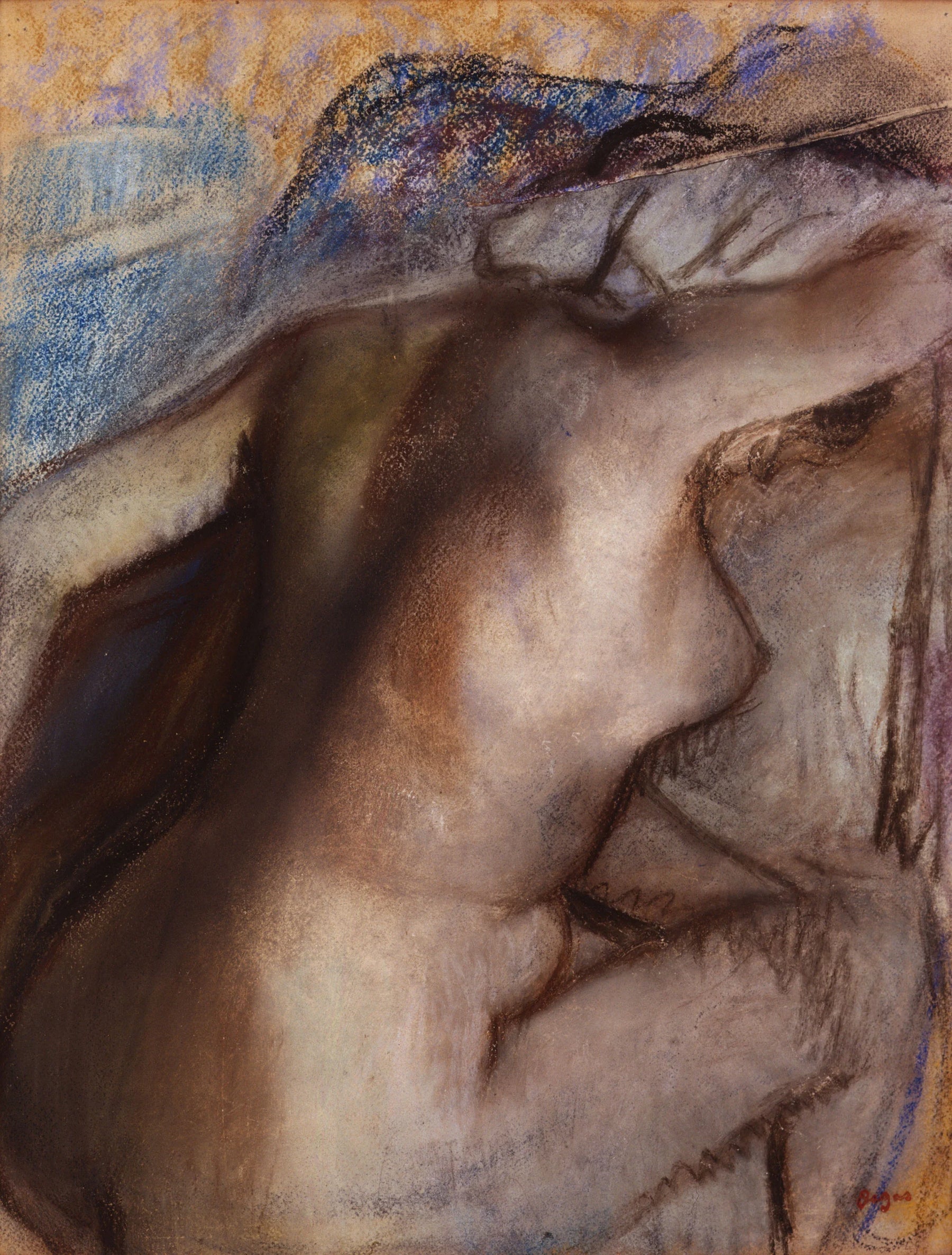 Après le bain, femme s’essuyant par Edgar Degas – reproduction peinture à l’huile sur toile