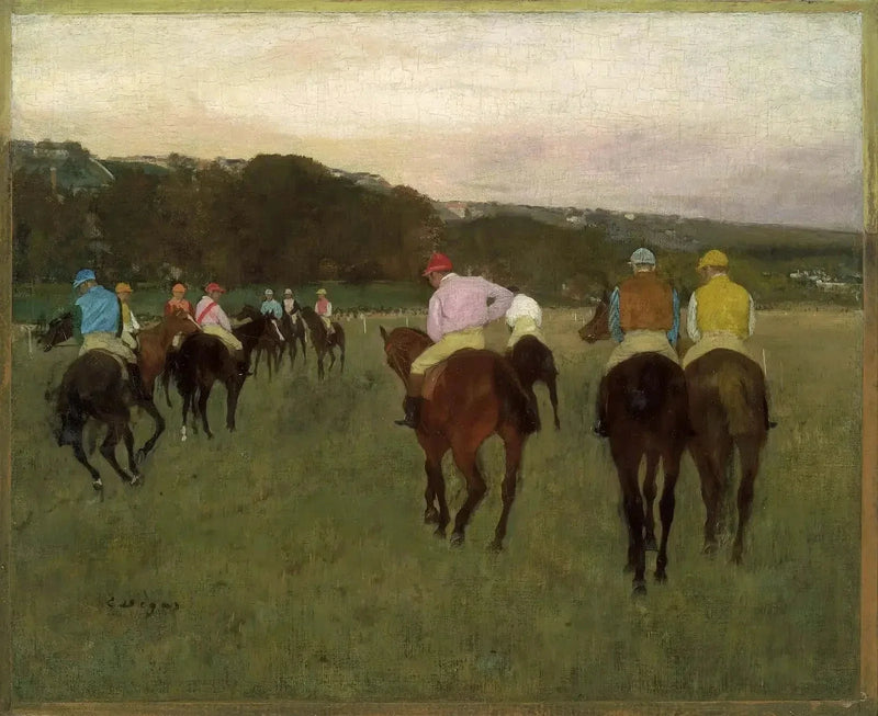 Rennpferde in Longchamp - Edgar Degas