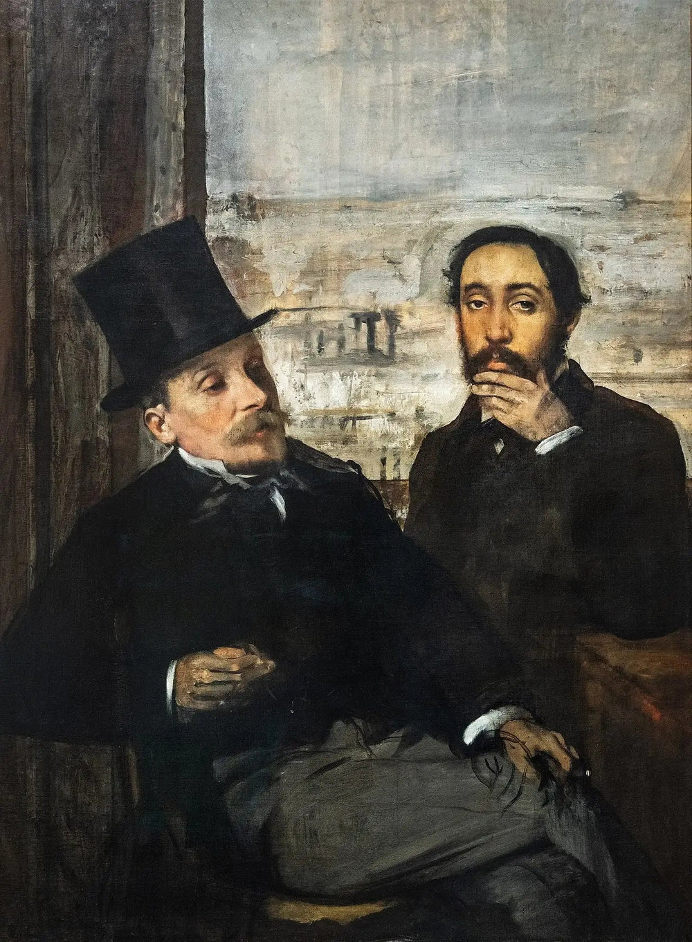 Degas et Évariste de Valernes - Edgar Degas image 1 tableau peint à l’huile sur toile