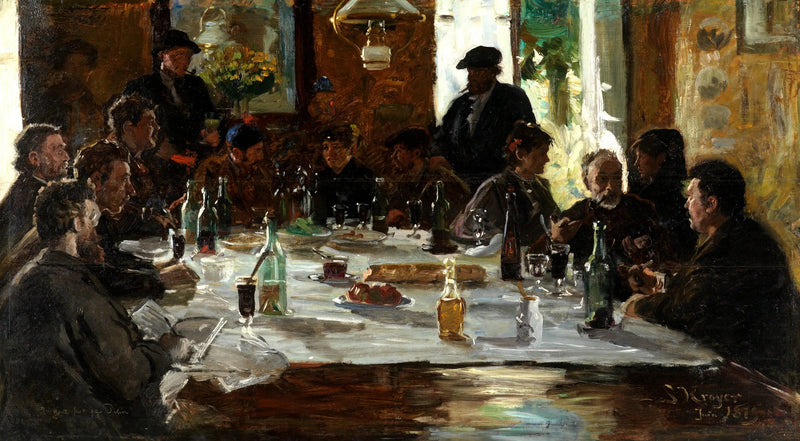 Künstlerfrühstück. Cernay-la-Ville - Peder Severin Krøyer