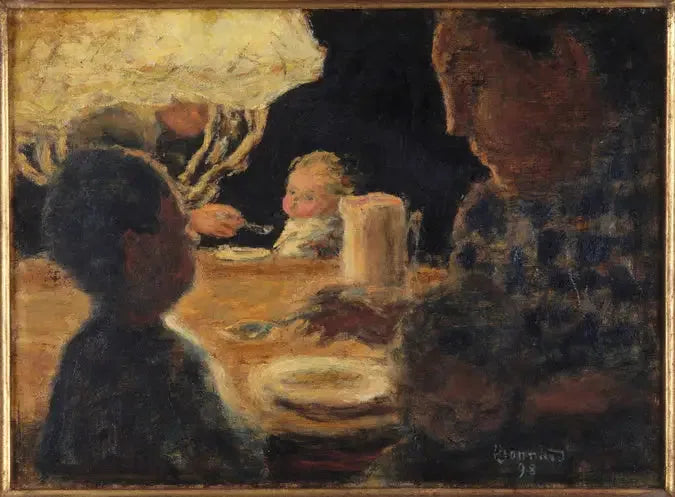 Mittagessen unter der Lampe - Pierre Bonnard