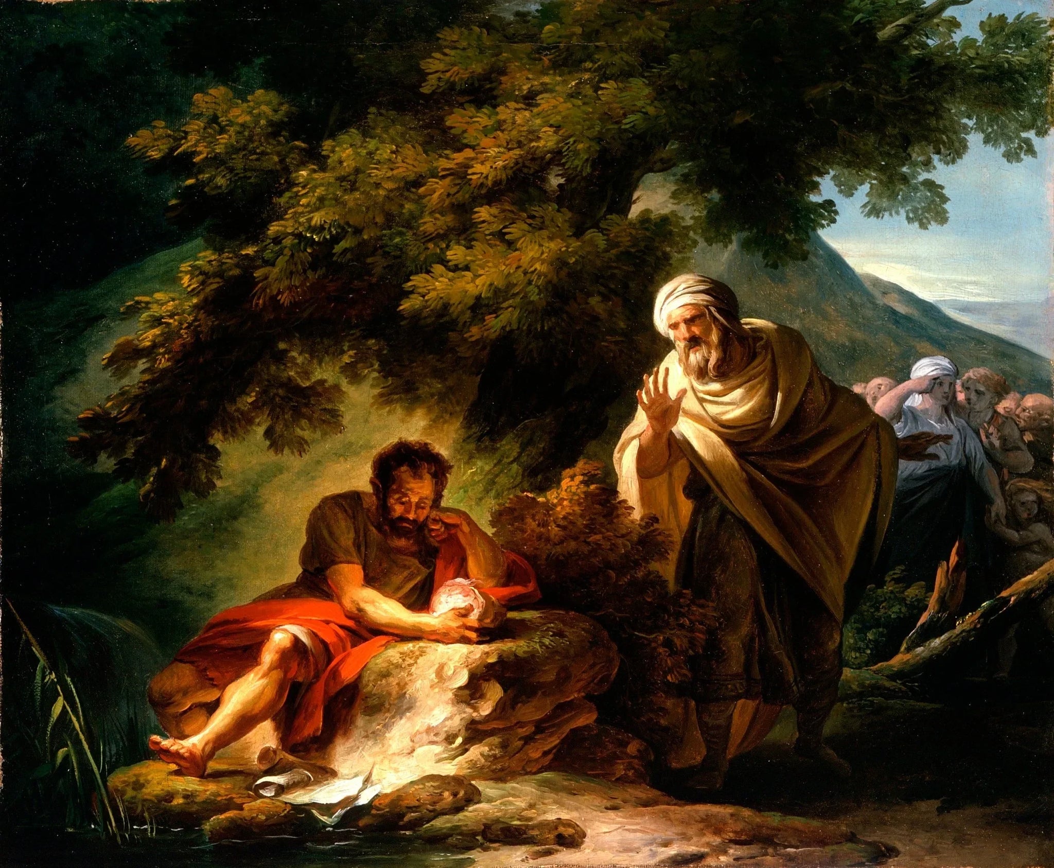 Démocrite chez les Abdériens - François-André Vincent image 1 tableau peint à l’huile sur toile