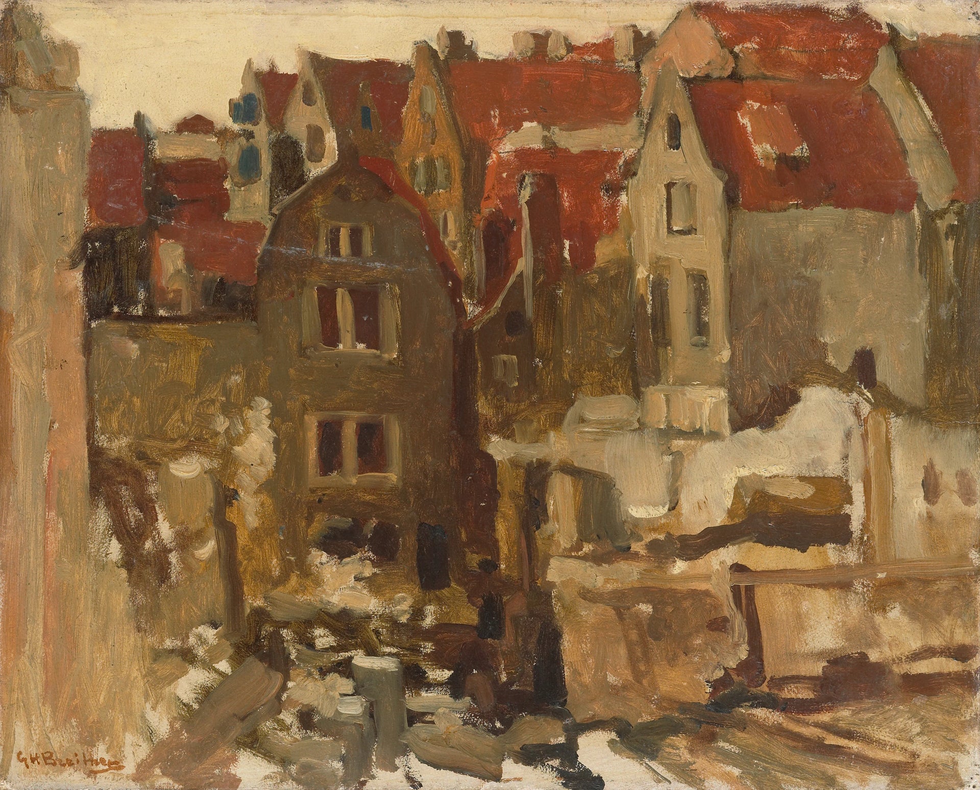 Démolition du Grand Bazar de la Bourse sur le Nieuwendijk à Amsterdam. - George Hendrik Breitner