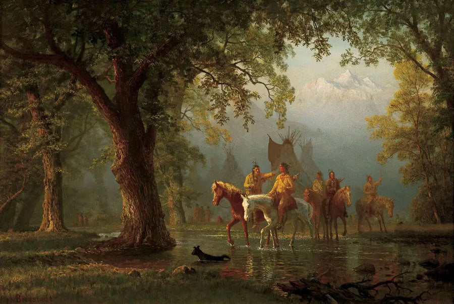 Abfahrt einer Indianischen Kriegsgruppe - Albert Bierstadt
