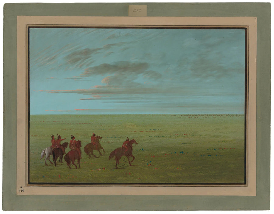 Abfahrt von Connibos für die wilden Pferde - George Catlin