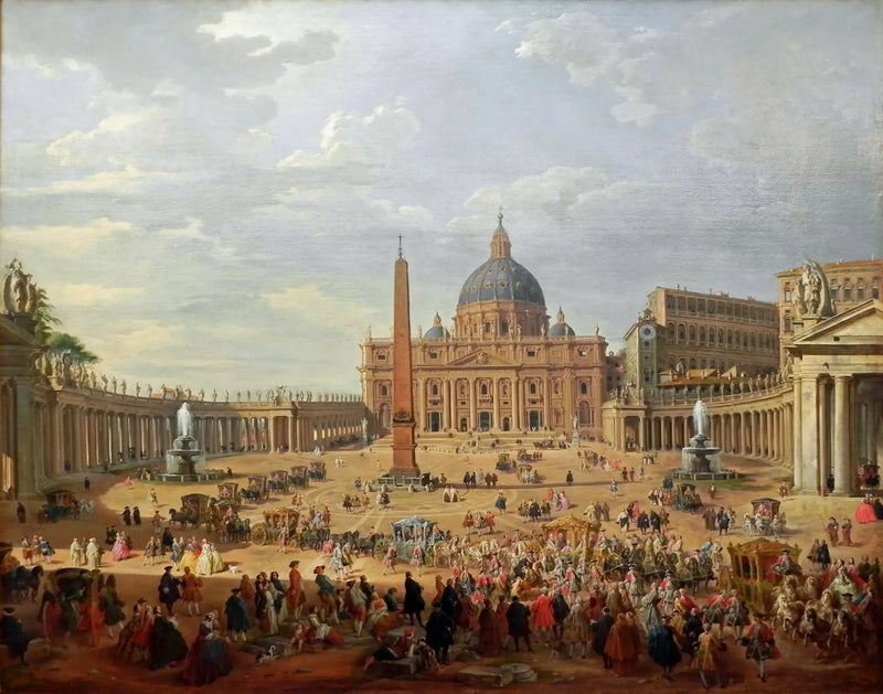 Abfahrt des Herzogs von Choiseul von der Piazza di San Pietro - Giovanni Paolo Panini