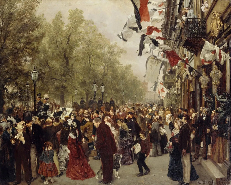 Abfahrt von König Wilhelm I. zur Armee am 31. Juli 1870 - Adolph von Menzel