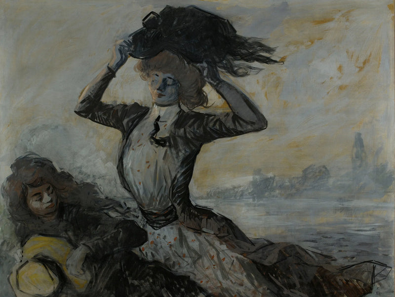Abfahrt, der Windstoß - Jean-Louis Forain