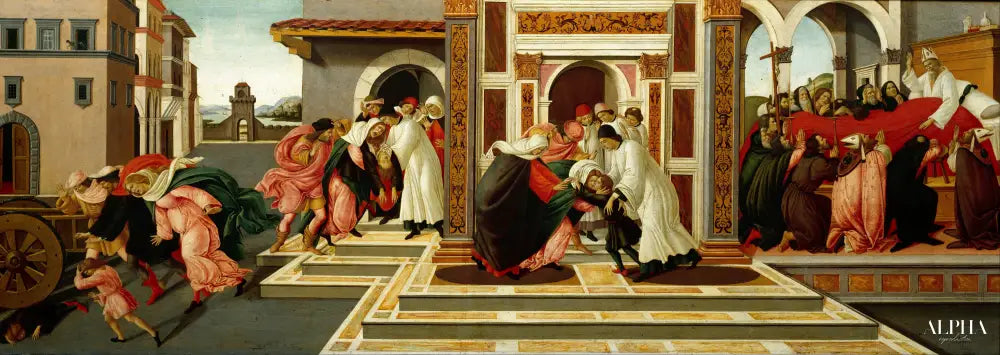 Dernier miracle et mort de saint Zénobe - Sandro Botticelli - Reproductions de tableaux et peintures haut de gamme