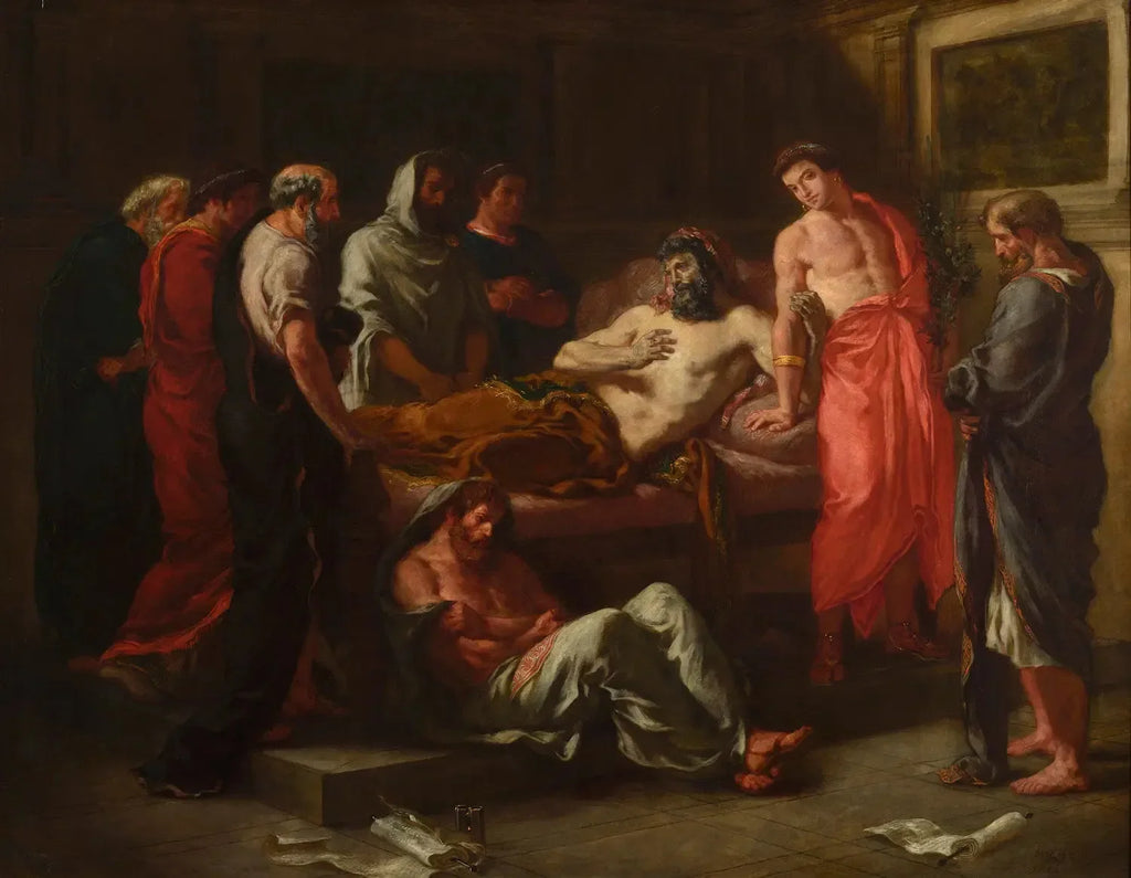 Dernières Paroles de l'empereur Marc Aurèle - Eugène Delacroix image 2 reproduction artisanale de tableau