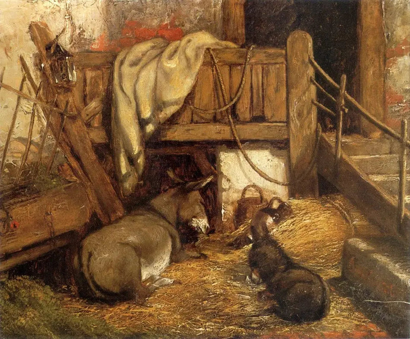Esel im Stall. - John Constable