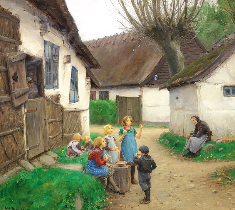 Kinder machen Blasen. - H. A. Brendekilde