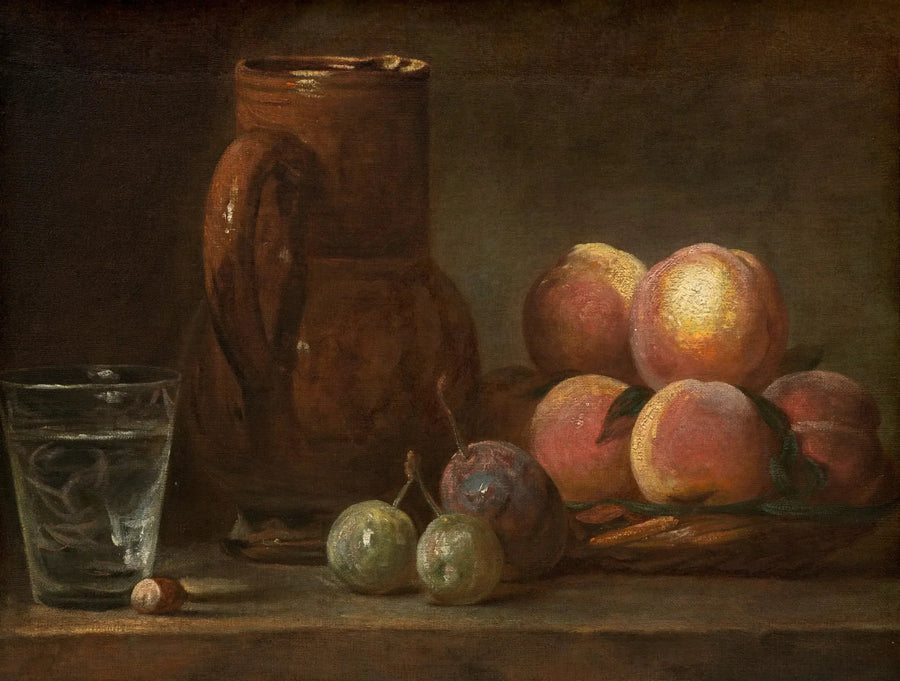 Früchte, eine Krug und ein Glas - Jean Siméon Chardin