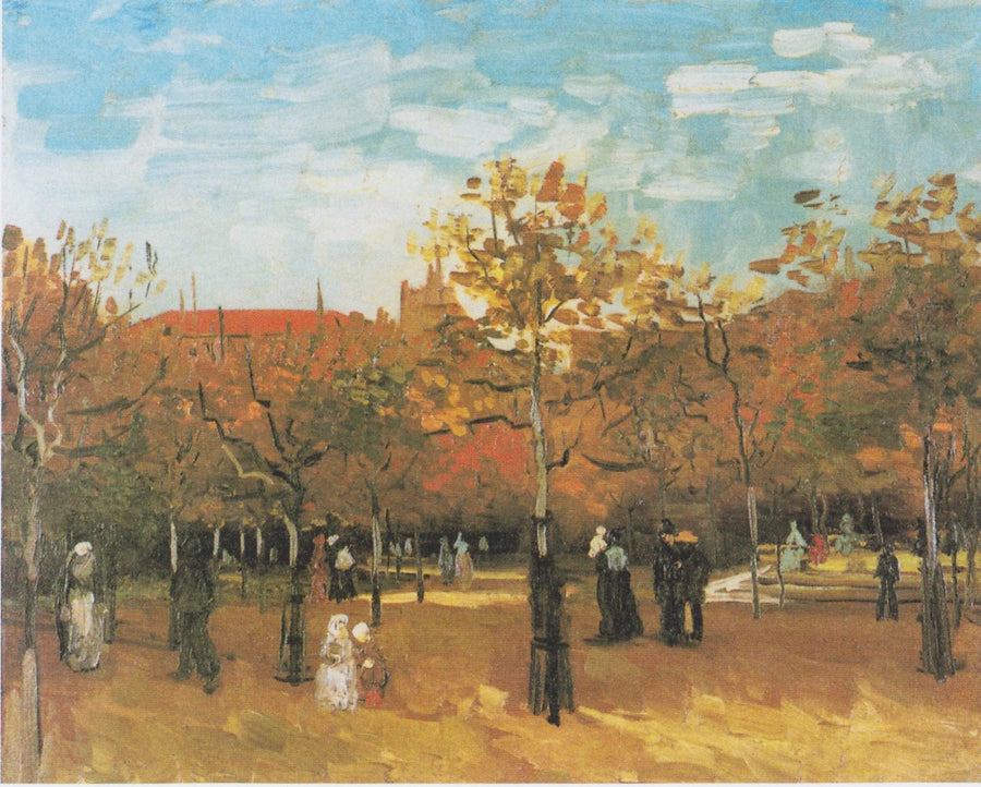 Menschen, die in einem Park spazieren gehen - Vincent van Gogh