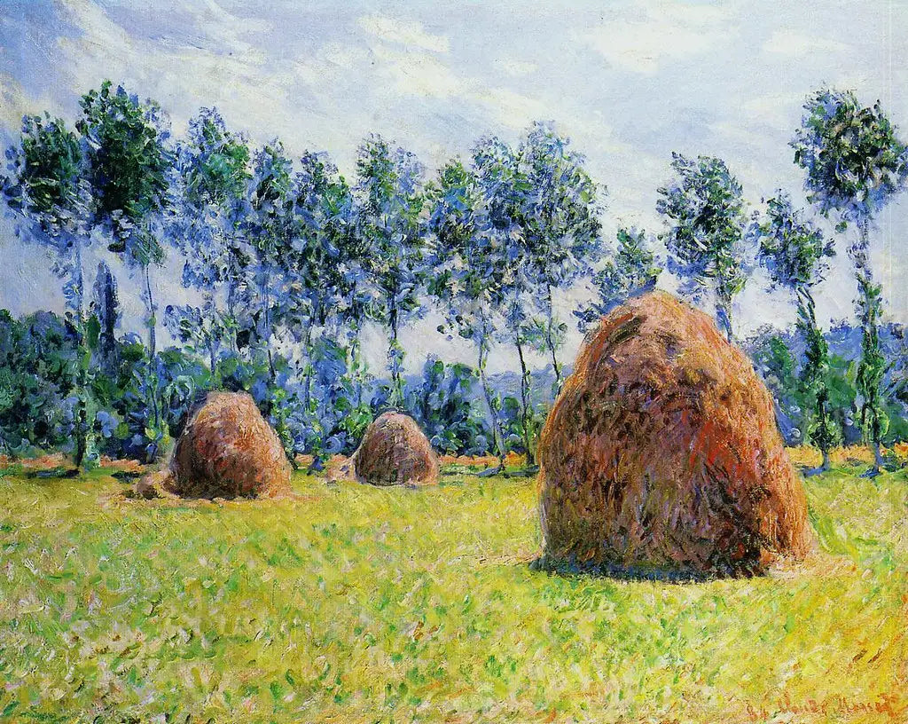 Des pailles de foin à Giverny - Claude Monet image 1 reproduction de peinture à l’huile
