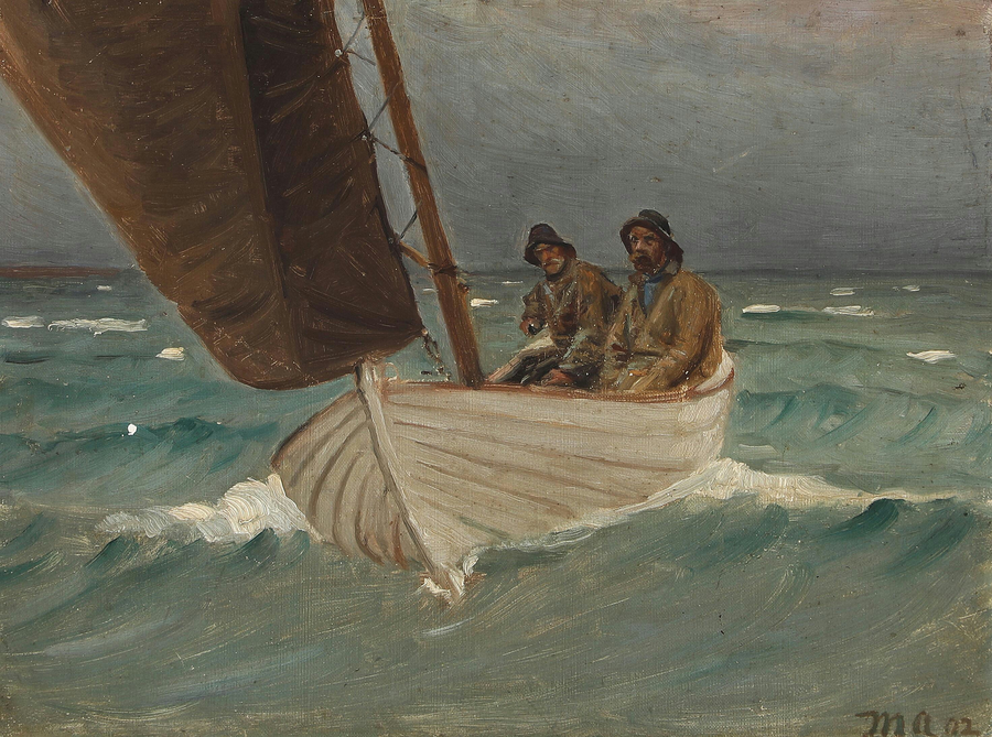 Fischer aus Skagen kehren nach Hause zurück. - Michael Peter Ancher