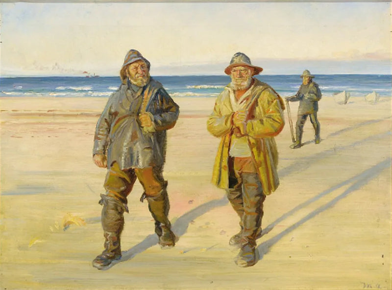 Fischer kehren vom Nordstrand von Skagen zurück. – Michael Peter Ancher