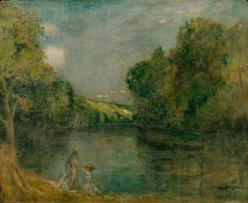 Figuren am Seeufer - Charles Conder