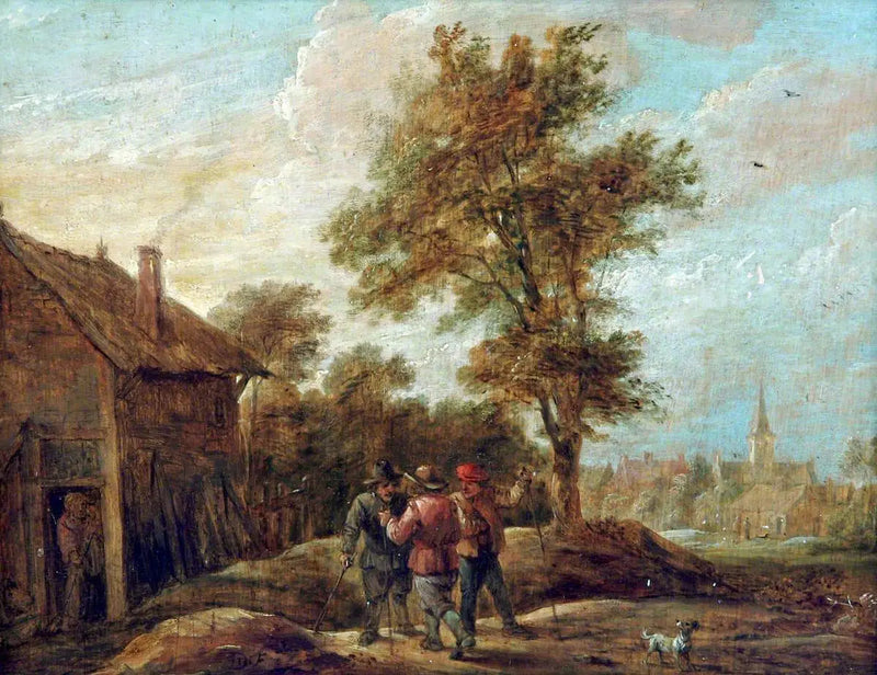 Unrühsame in einer Landschaft - David Teniers der Jüngere