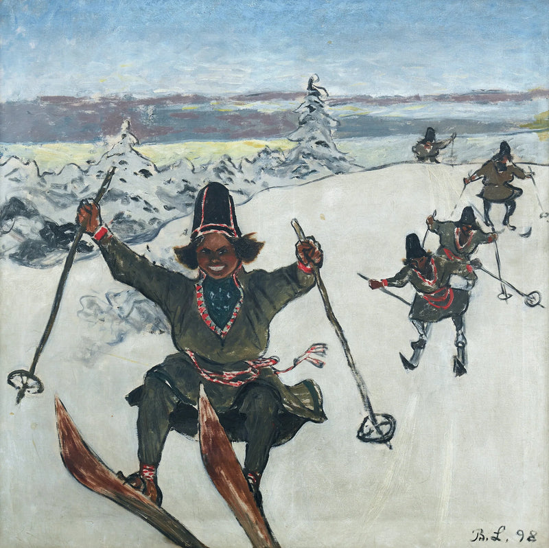 Sami auf Skiern – Bruno Liljefors