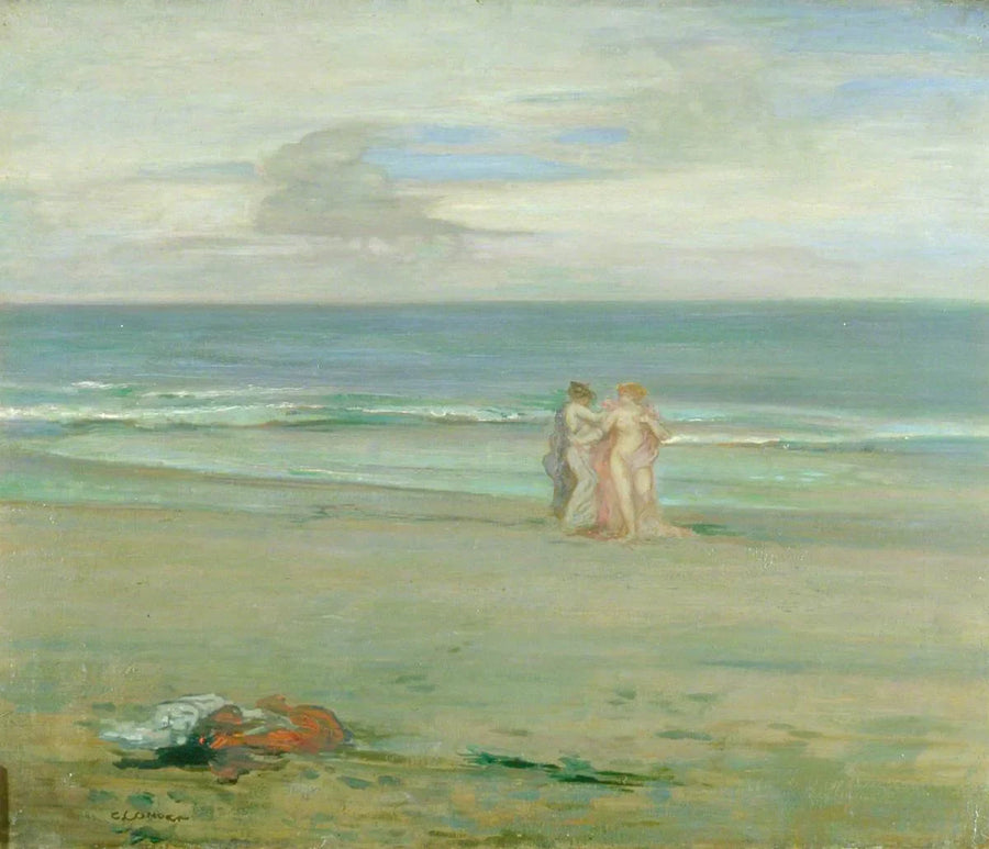 Silhouetten am Strand - Charles Conder