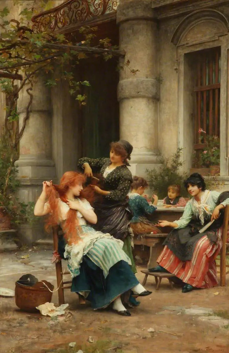 Toiletten im Freien - Luke Fildes