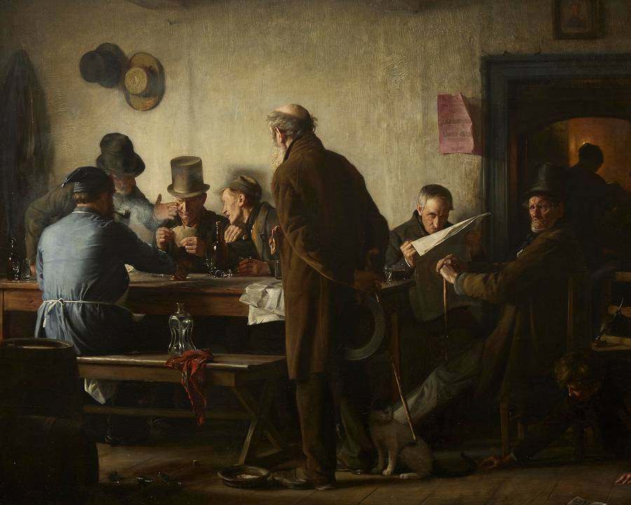 Alte Männer in einer Taverne. - Carl Heinrich Bloch