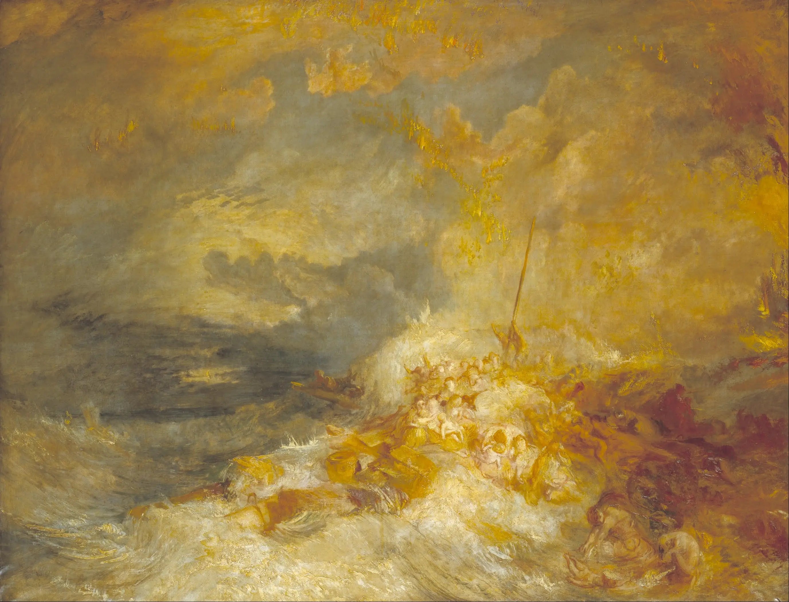 Désastre en mer - J. M. W. Turner image 1 copie de tableau peinte à la main
