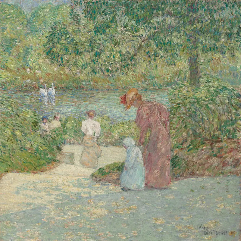 Treppen hinunter, Central Park - Childe Hassam