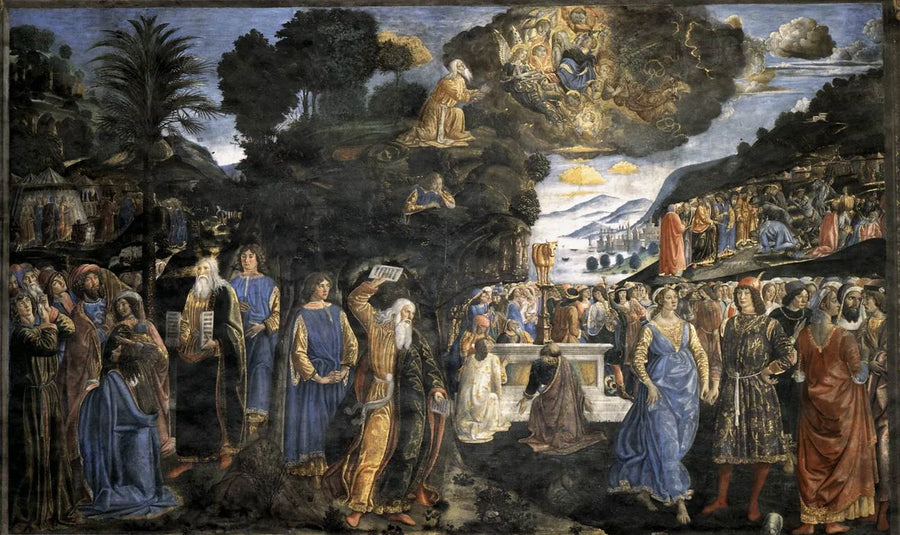 Abstieg vom Berg Sinai - Cosimo Rosselli