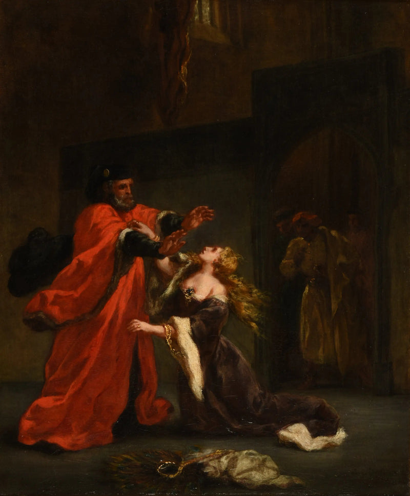 Desdémone von ihrem Vater verflucht - Eugène Delacroix