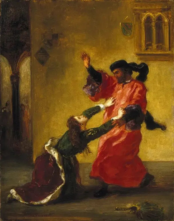 Desdémone von ihrem Vater verflucht - Eugène Delacroix