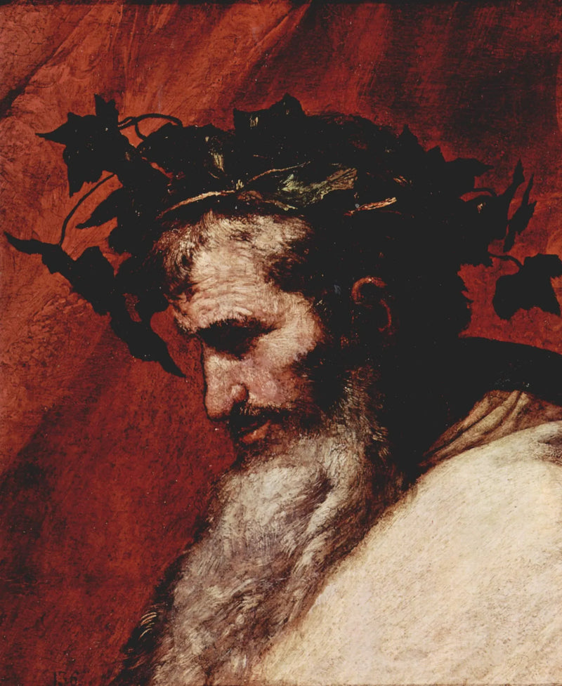 Detail des Bacchus-Kopfes - Jusepe de Ribera