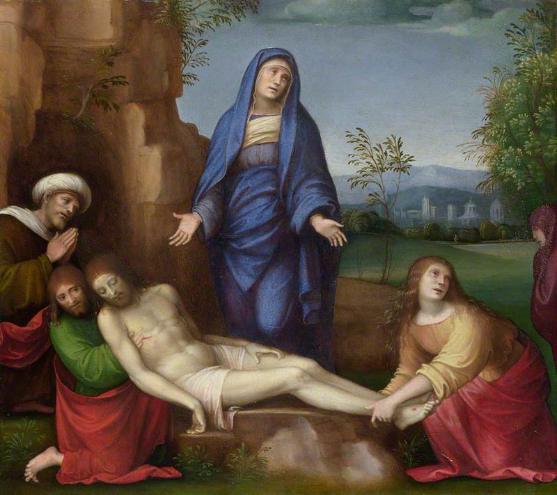 Trauer um den toten Christus - Francesco Francia