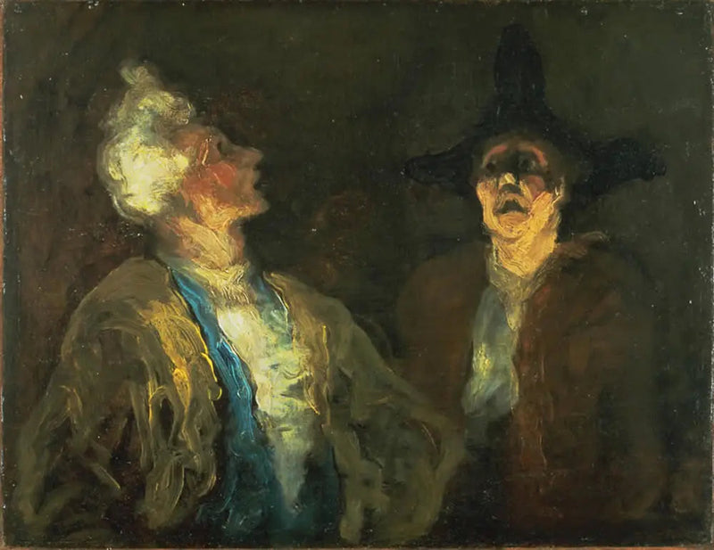 Zwei Schauspieler (Komödieszene) - Honoré Daumier
