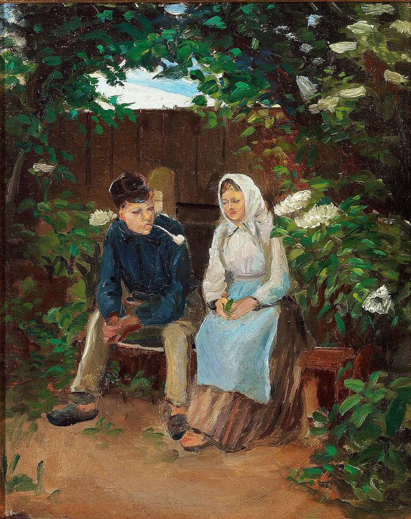 Zwei Liebende auf einer Bank. – Michael Peter Ancher