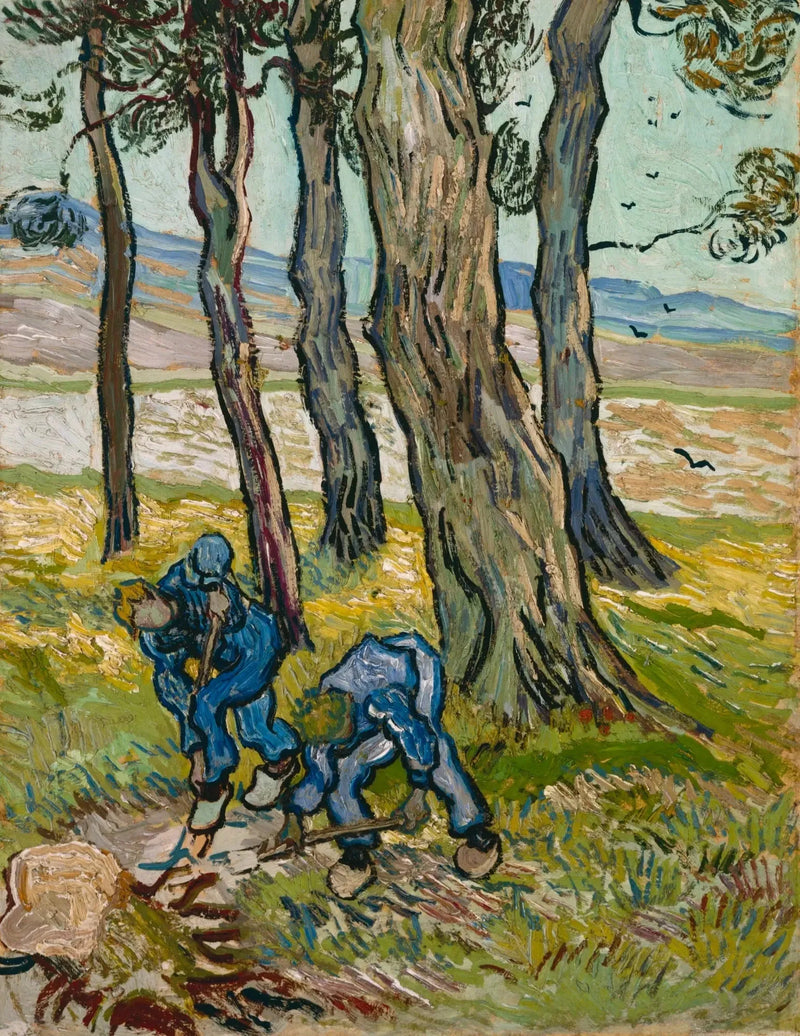 Zwei Gräber unter den Bäumen / Die Gräber - Vincent van Gogh