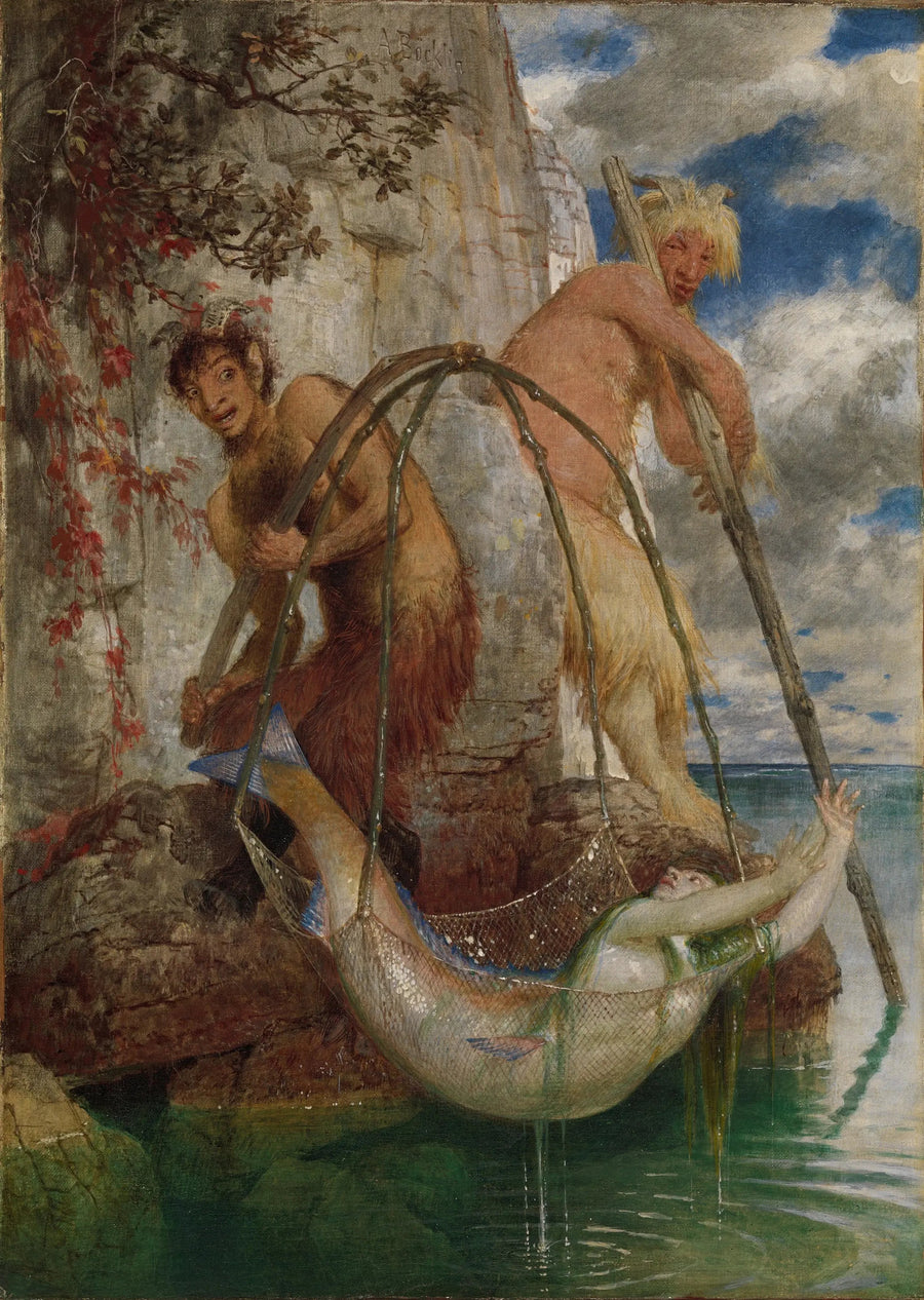 Zwei Angelpfannen - Arnold Böcklin