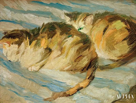 Deux chats gris (étude de chat II) - Franz Marc - Reproductions de tableaux et peintures haut de gamme