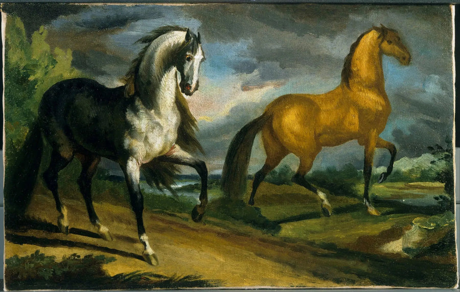 Zwei Pferde - Théodore Géricault