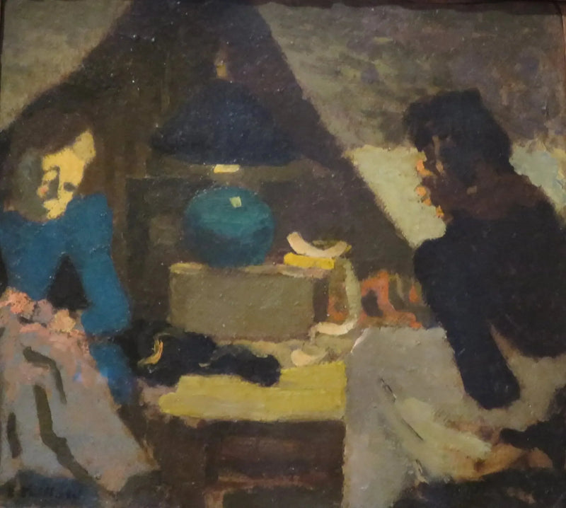 Zwei Näherinnen unter der Lampe - Édouard Vuillard