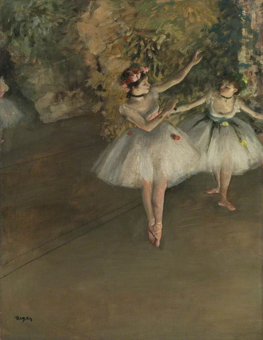 Zwei Tänzer auf einer Bühne - Edgar Degas