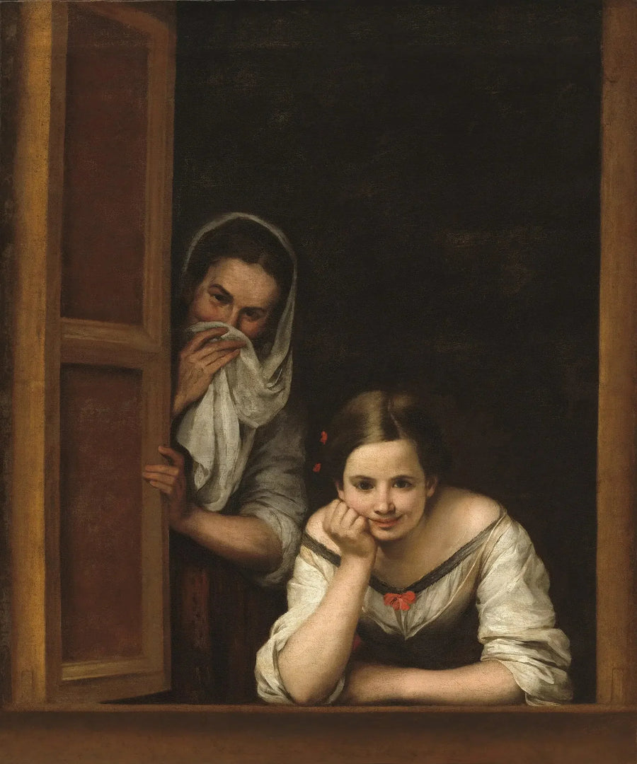 Zwei Frauen am Fenster - Bartolomé Esteban Murillo