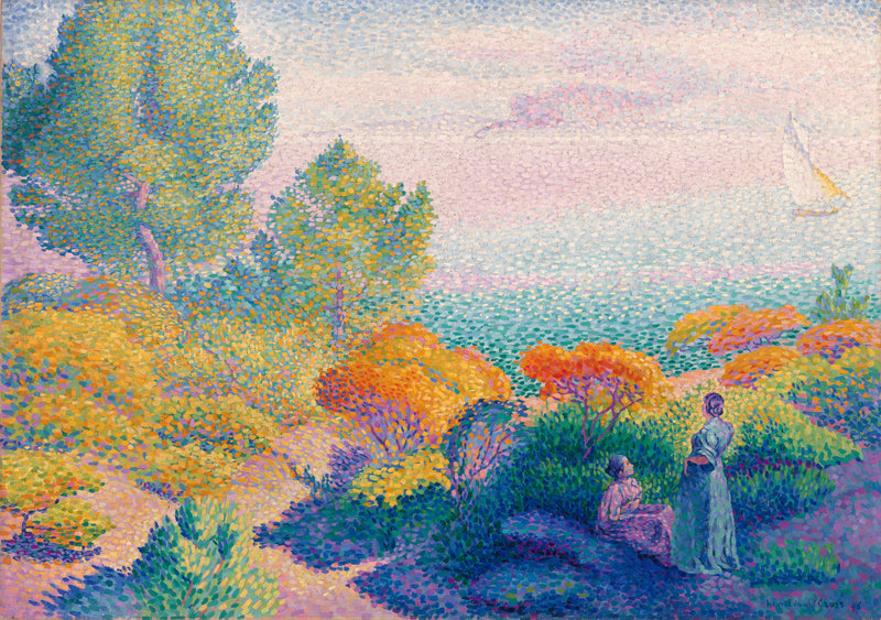 Zwei Frauen am Meer, Mittelmeer - Henri-Edmond Cross