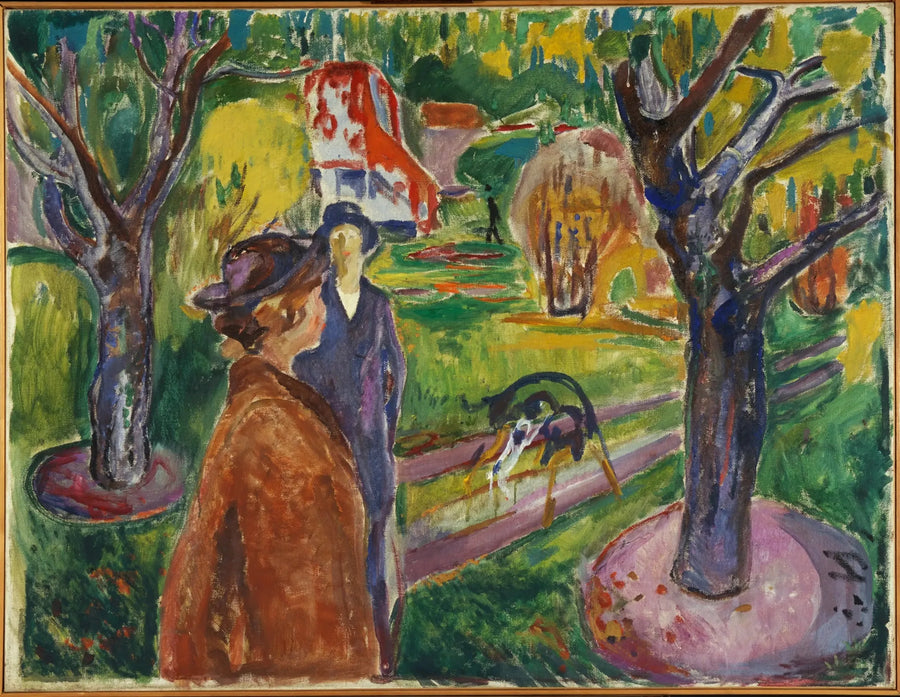 Zwei Frauen im Garten - Edvard Munch